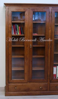 Libreria classica in noce massello smontabile - dettaglio